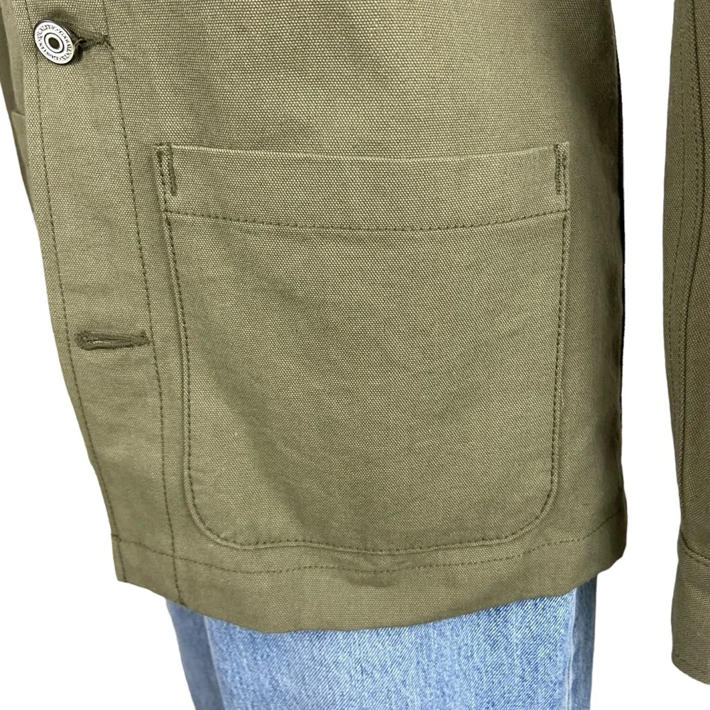 Gustin Army Green Canvas Chore Coat XS - Picture 5 of 13